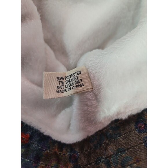 Natural Life Floral Velvet Sherpa Lined Boho Festival Bucket Hat One Size - Picture 9 of 10